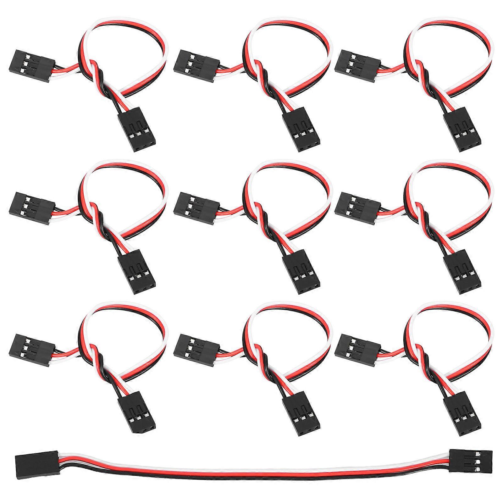 Power Extension Cable Rc Helicopter Receiver 10cm Red 10Set