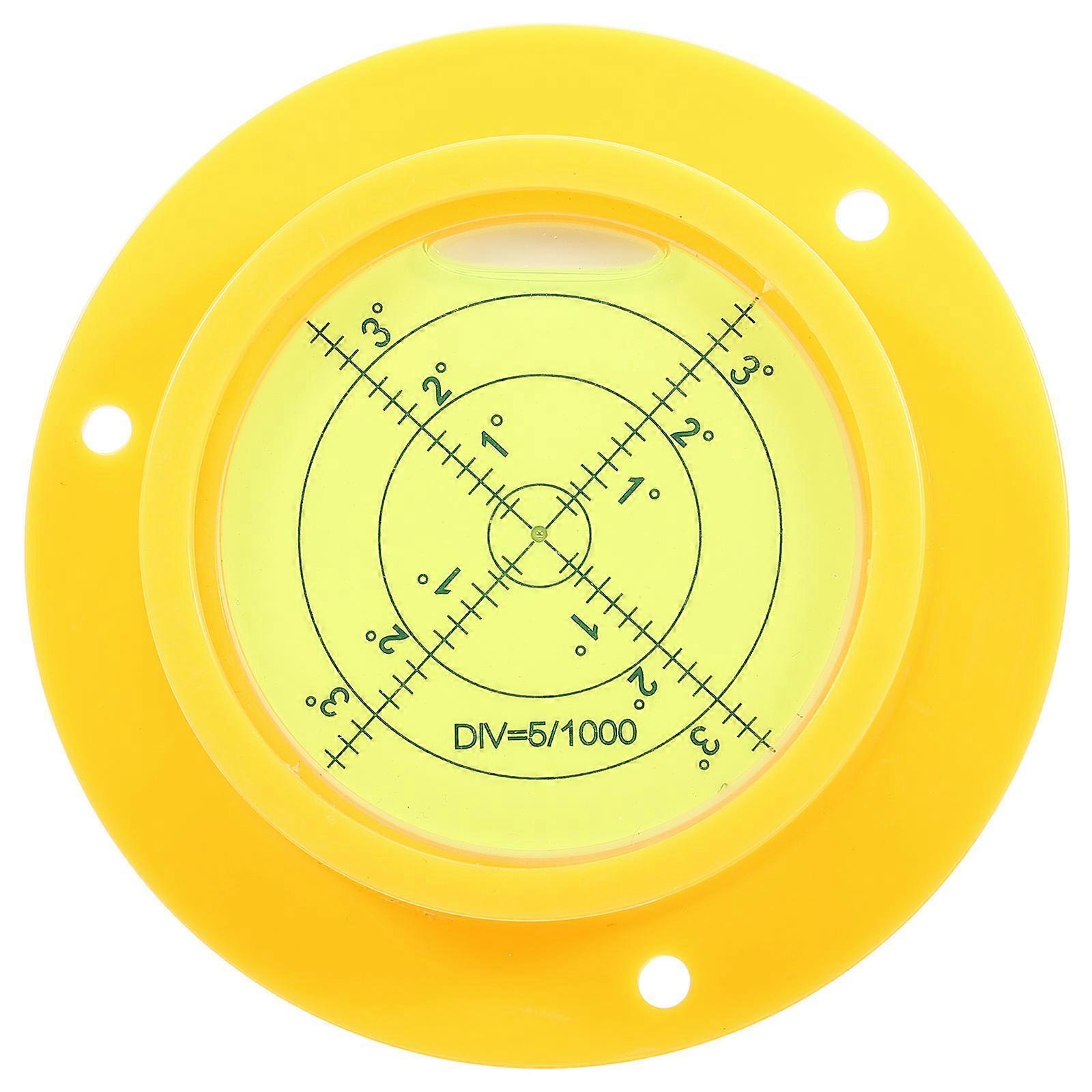 Yellow Acrylic Bubble Level for Measuring Use Compact and Portable with Base Fits RV Refrigerator