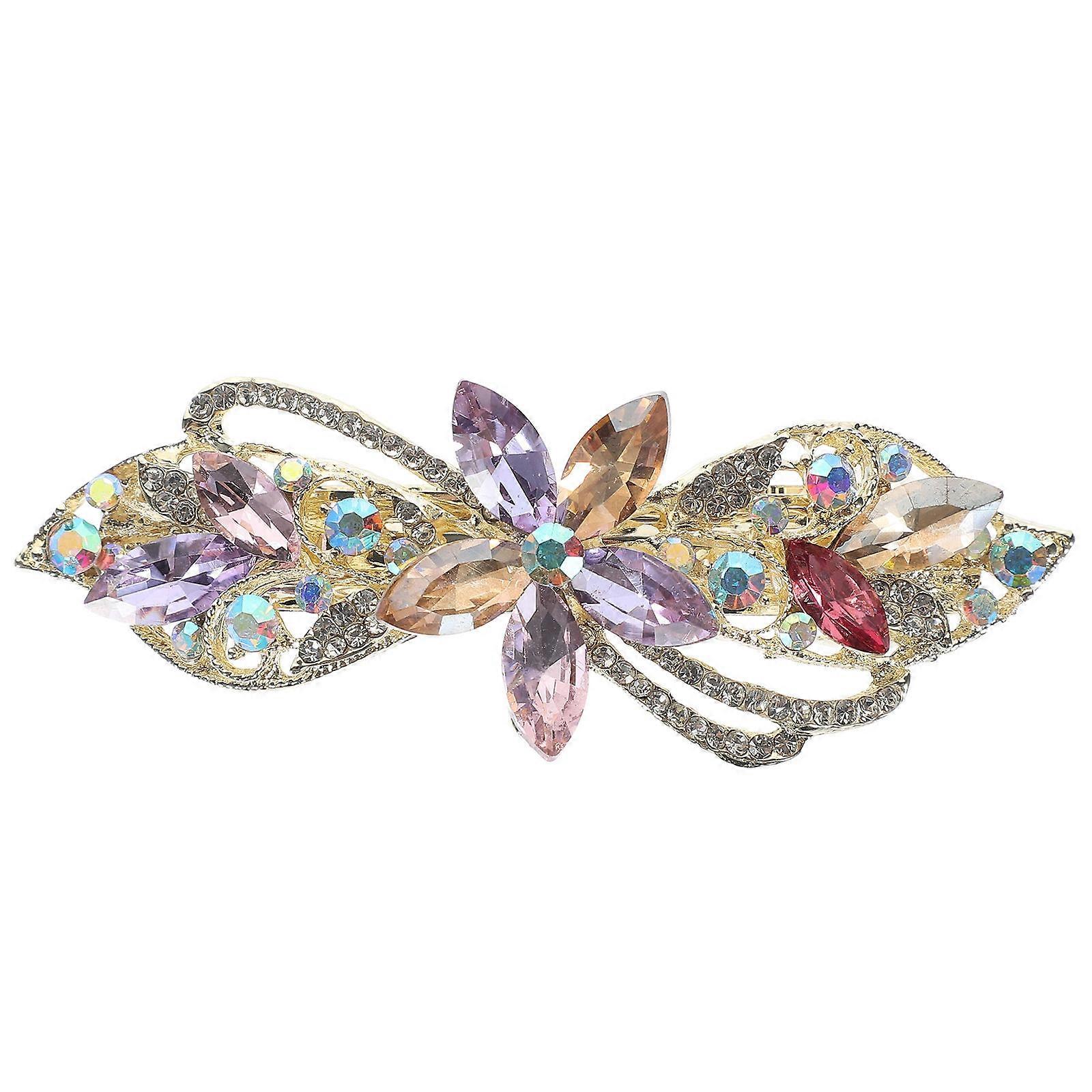 Decorative Hair Clip Spring Clip Design For Ladies Daily Use Small Size Multi-Colored 1Pack