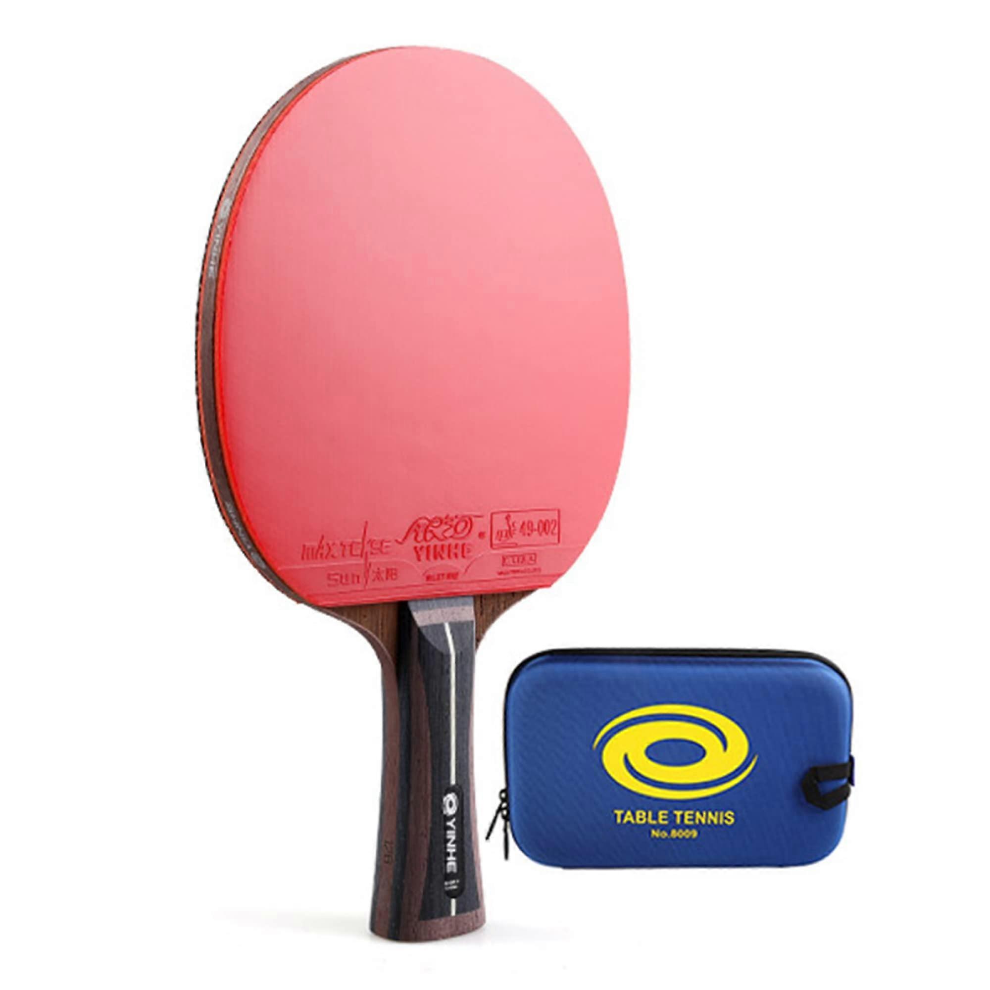 Professional Table Tennis Bat, Wooden Side, Carbon Base, Long Handle