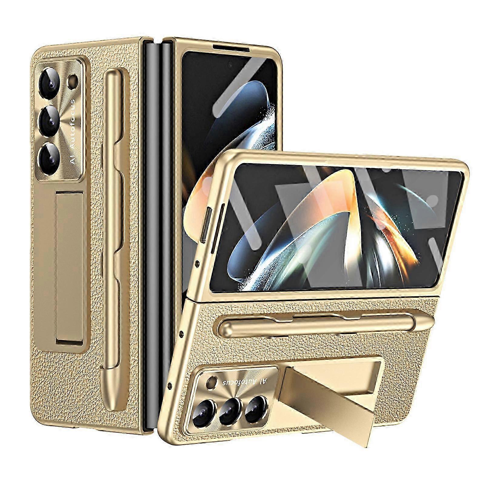 Galaxy Z Fold 5 Case with S Pen and S Pen Slot, Built-in Screen Protector and Kickstand for Samsung Galaxy Z Fold 5 Case