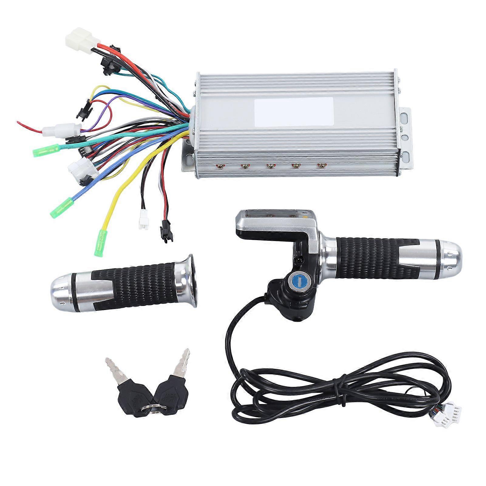 36/48V 1000W Electric Bicycle Controller with Speed Control Throttle Handle LCD Display Kit YMQX)