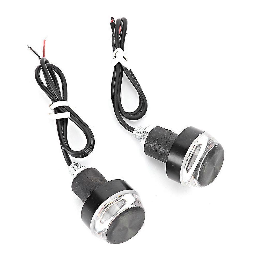 Motorcycle LED Handlebar Turn Signal Light DC 12V White Yellow Flasher Side Marker Lamp