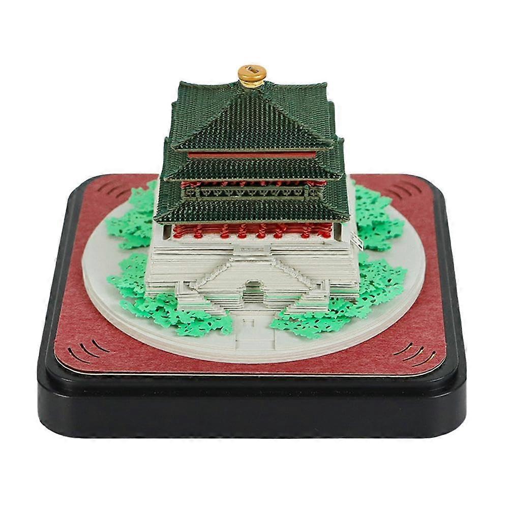3D Stereo Note Paper Carved Calendar Bell Gift Tower J6B7 Xi'an Panoramic Desktop Ornaments