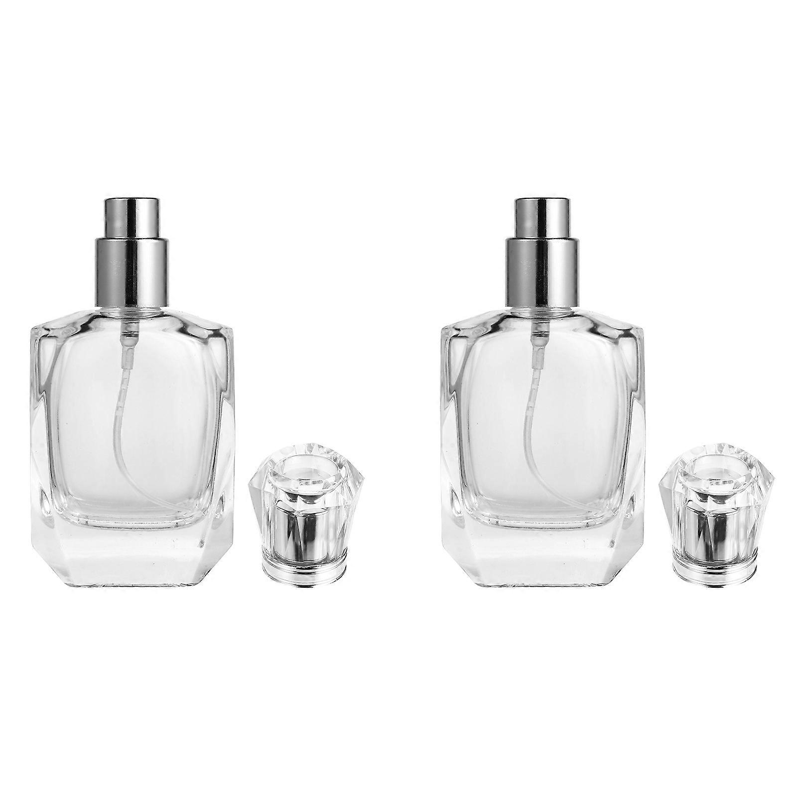 Travel Portable Refill Bottle Perfume Atomizer Leakproof Storage Container Home Decor 30ml Transparent Glass 2Pcs