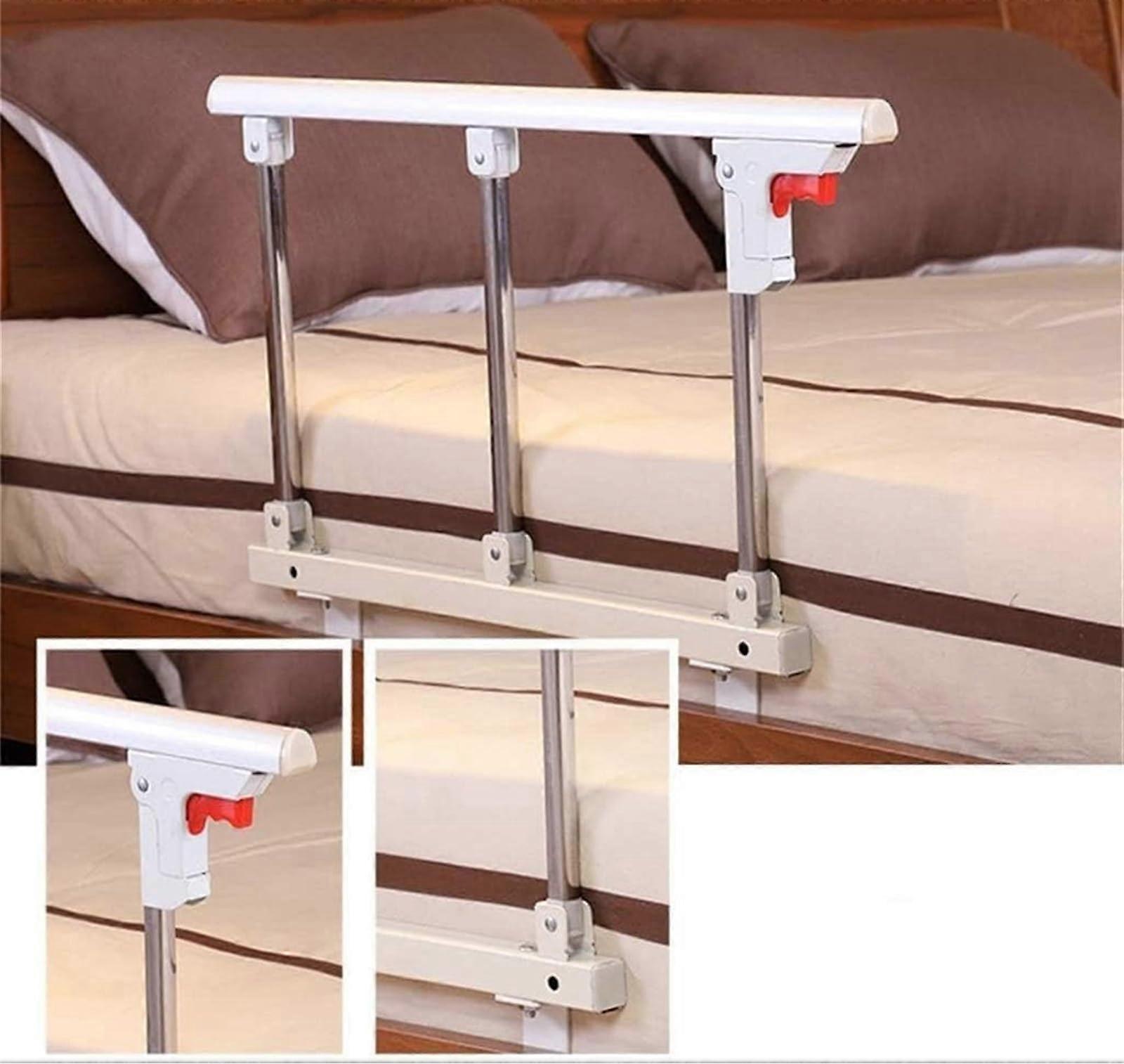 Bed Rail for Elderly, Adjustable Bed Safety Gate with Grab Bar, Support Brackets, Color B for Senior Bed Use