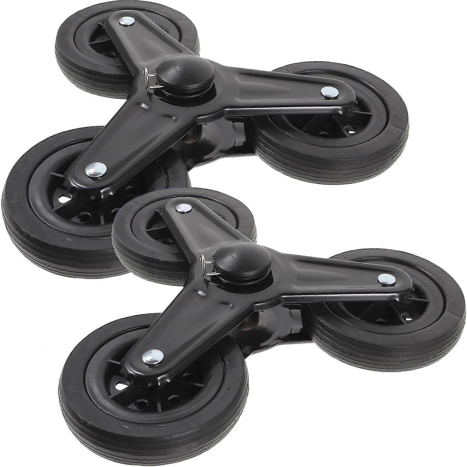 1 Pair Shopping Cart Caster Wheels for Trolley Replacement Triangle Wheel