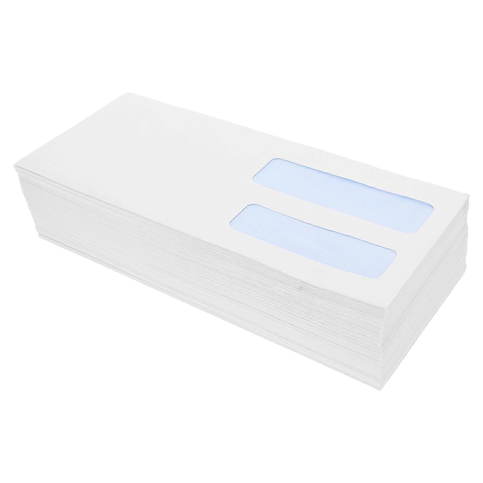 100pcs Self Sealing Security Envelopes with Windows   White Flip Seal for Business Documents, Invoices, Checks and Important Correspondence