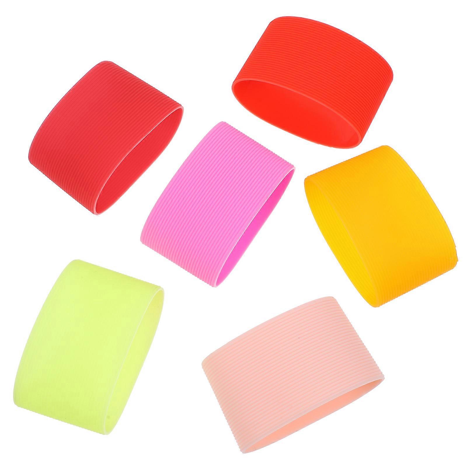 Portable Bottle Protective Cover Insulated Baby Bottle Bag Cylinder Shape Fashionable Daily Use 6Pcs