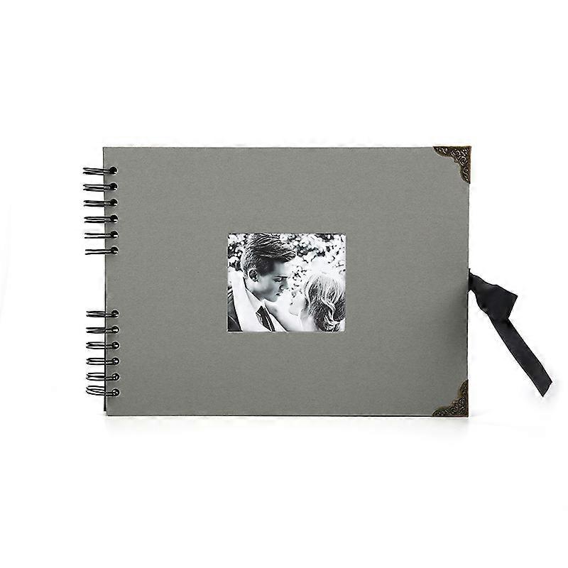 2 PCS DIY Hand-Adhesive Horizontal Photo Album Specification: Gray