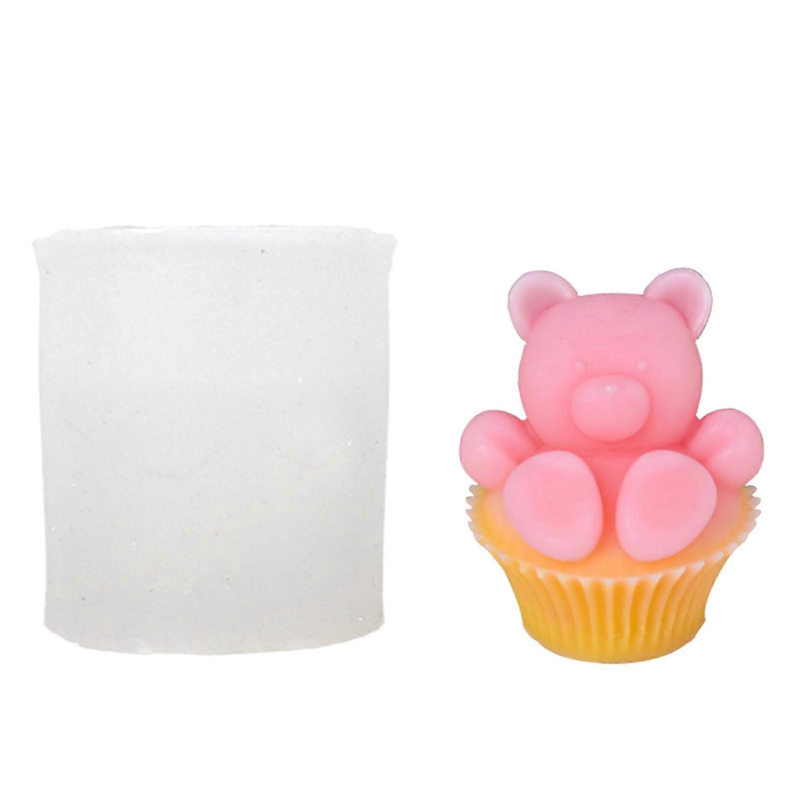 Silicone Bear Muffin Mold For 3D Art And Resin Gifts Bear-Shaped Mold For Resin Casting