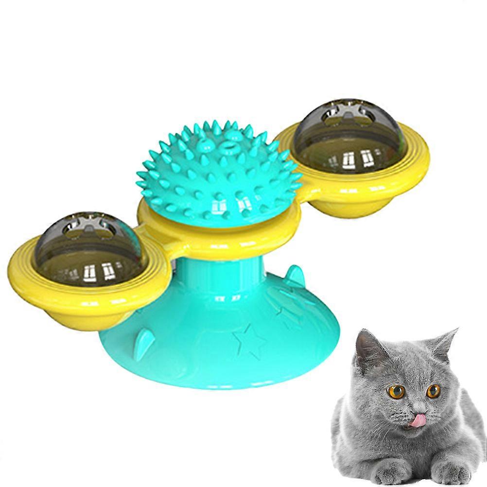 Cat Scratchers Windmill Cat Toy Turntable TPR Material Avoid Scratching Furniture Indoor Play 1Pack