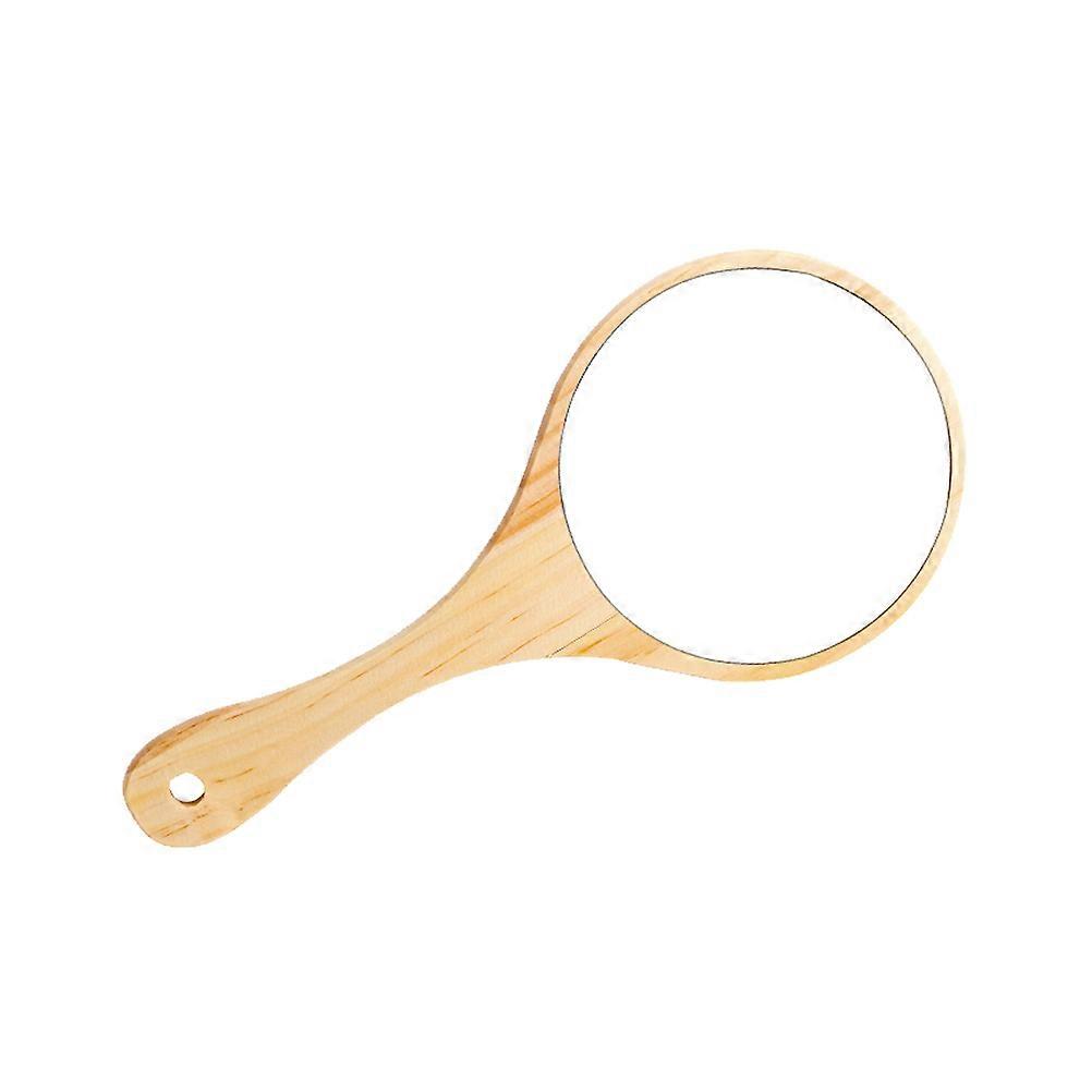 木製フレームメイクアップミラー長方形レディースパーソナルミラーバスルーム使用ガラス素材1個