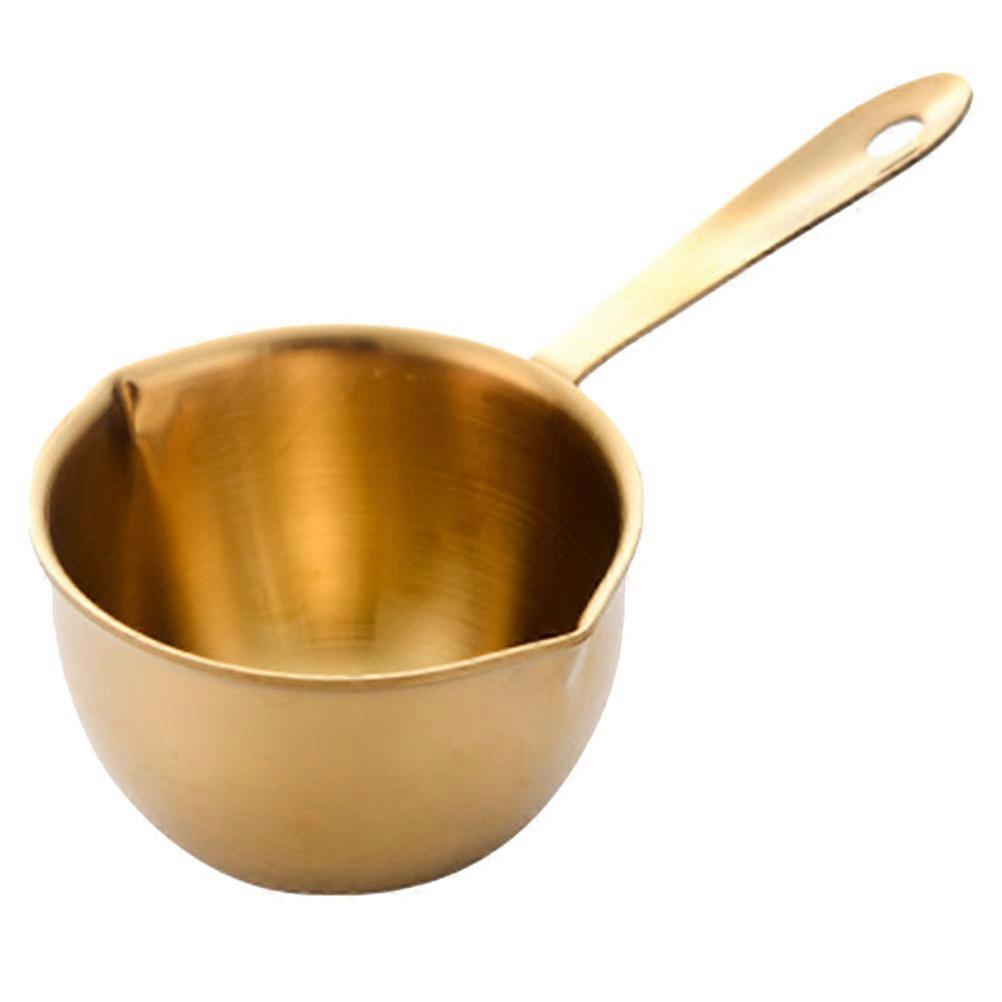 Stainless Steel Wok Kitchen Small Pan with Handle Small Sauce Pot for Pouring Oil