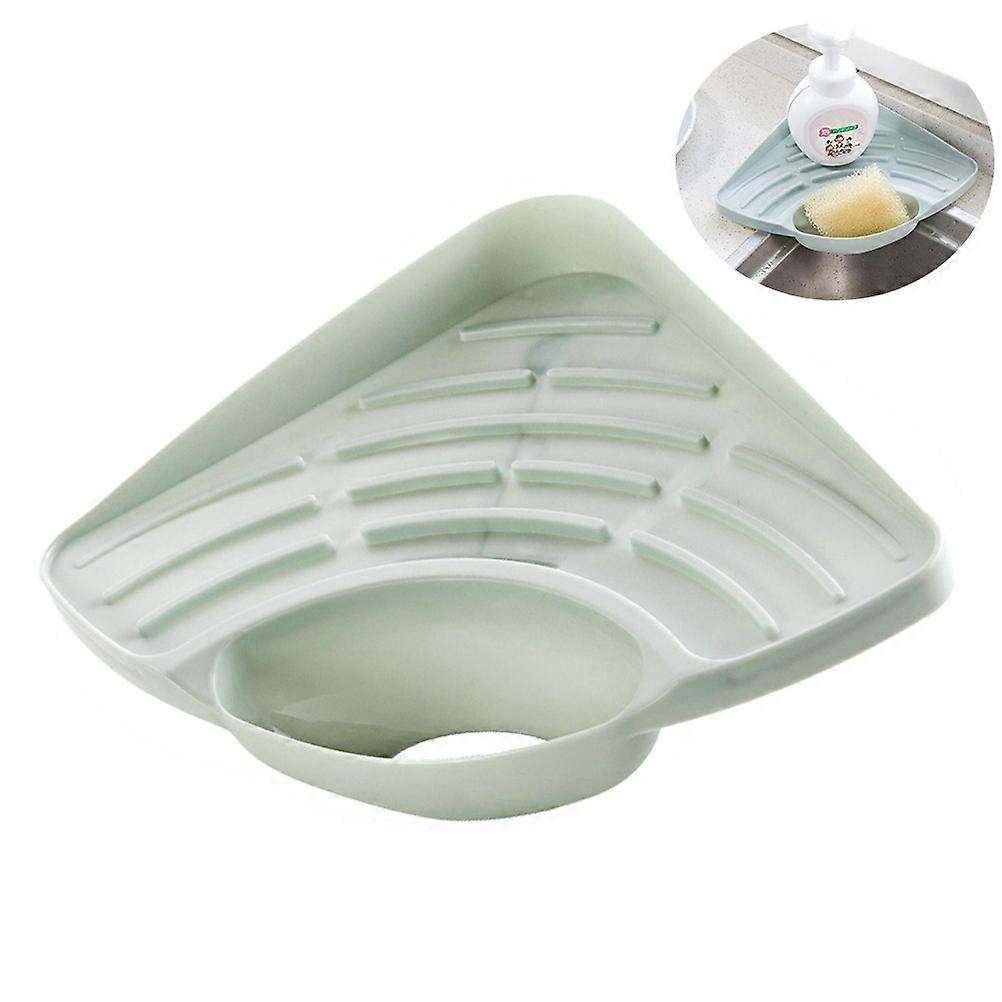 Kitchen Drain Sink Sponge Holder Triangle Plastic Storage Rack Organizer 1 Set Random Color