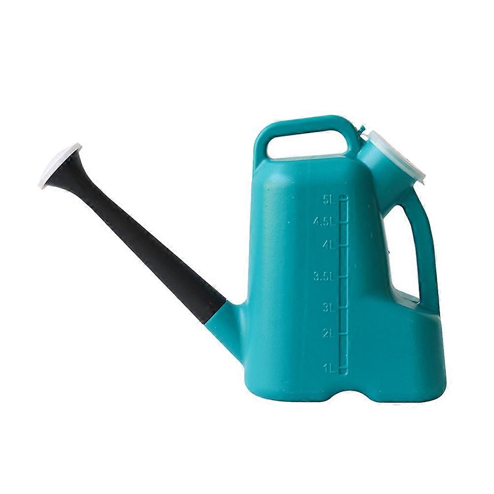 Blue Plastic Watering Can for Home with Long Nozzle Design and Lid 1 Pc Suitable for Various Plants