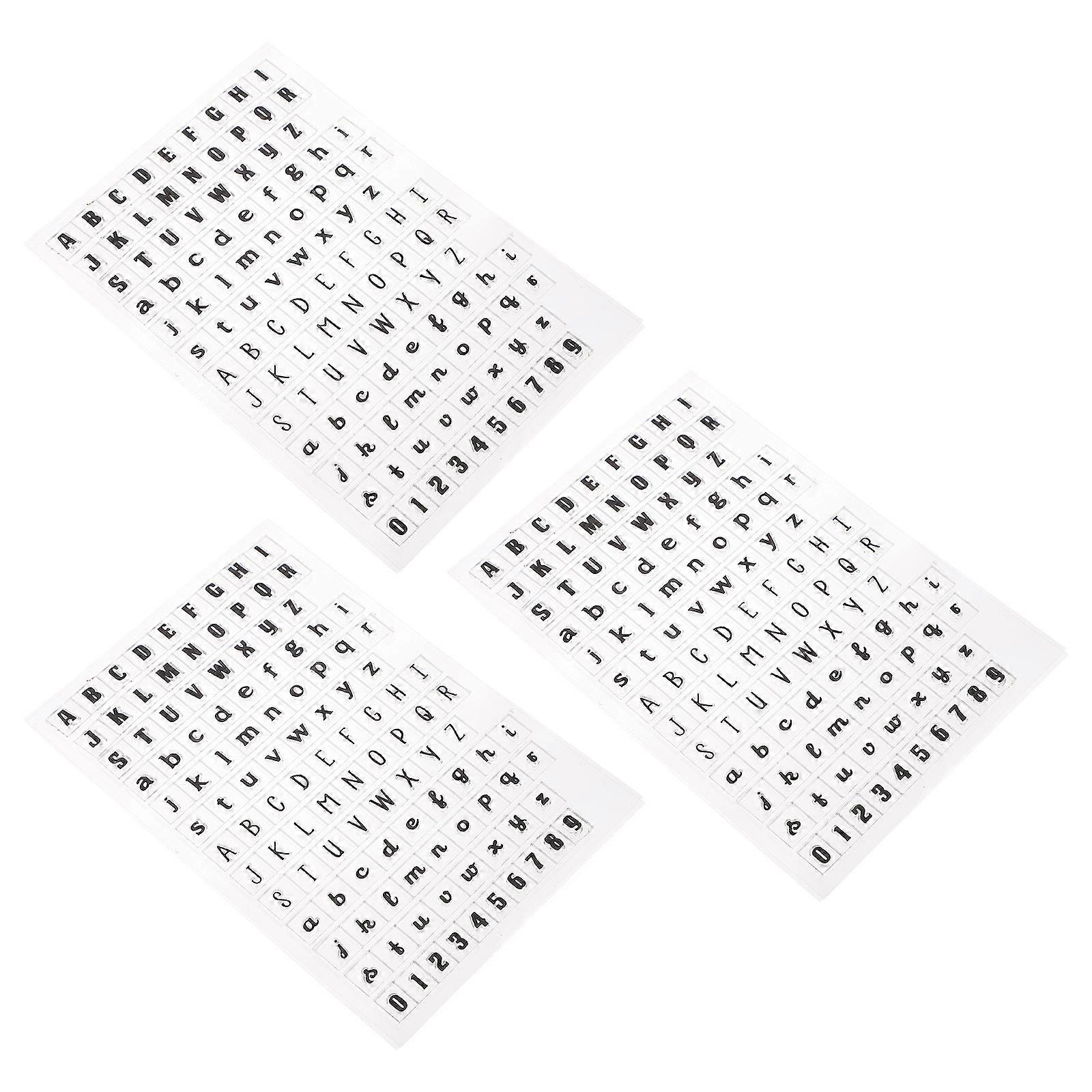 Letters Clear Stamps Alphabet Number Stamp Uppercase Lowercase PVC Craftsmanship Cultivation 3Sets