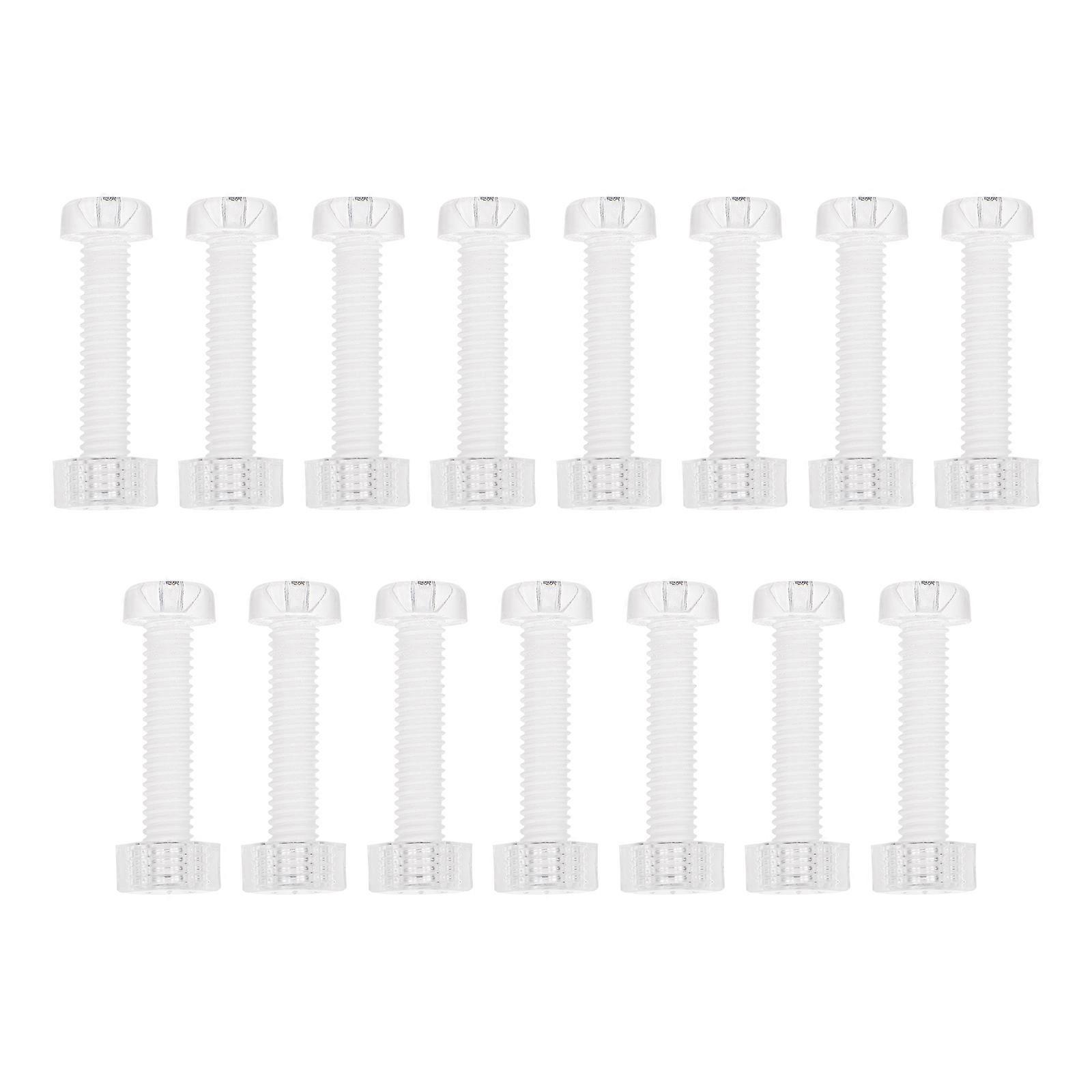 Acrylic Transparent Screws Bolt And Nut Kit Professional Design For Makers Assembly 30Pcs