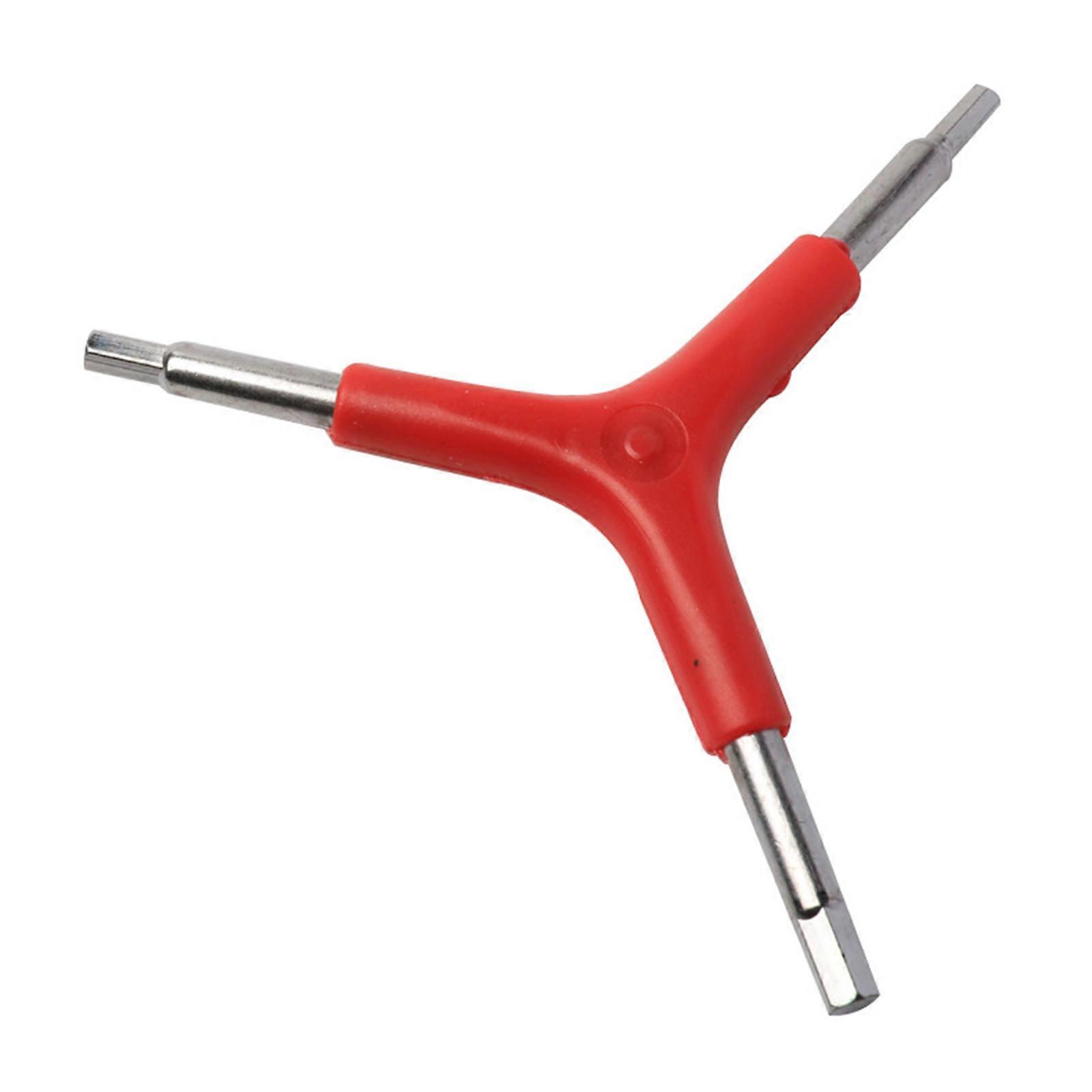 Y Shape Bike Hex Wrench 3 Way Triangular Hex Key 4/5/6mm Inner Hexagonal Outer Torque Spanner Wrench for Bike Repairs Multicolor