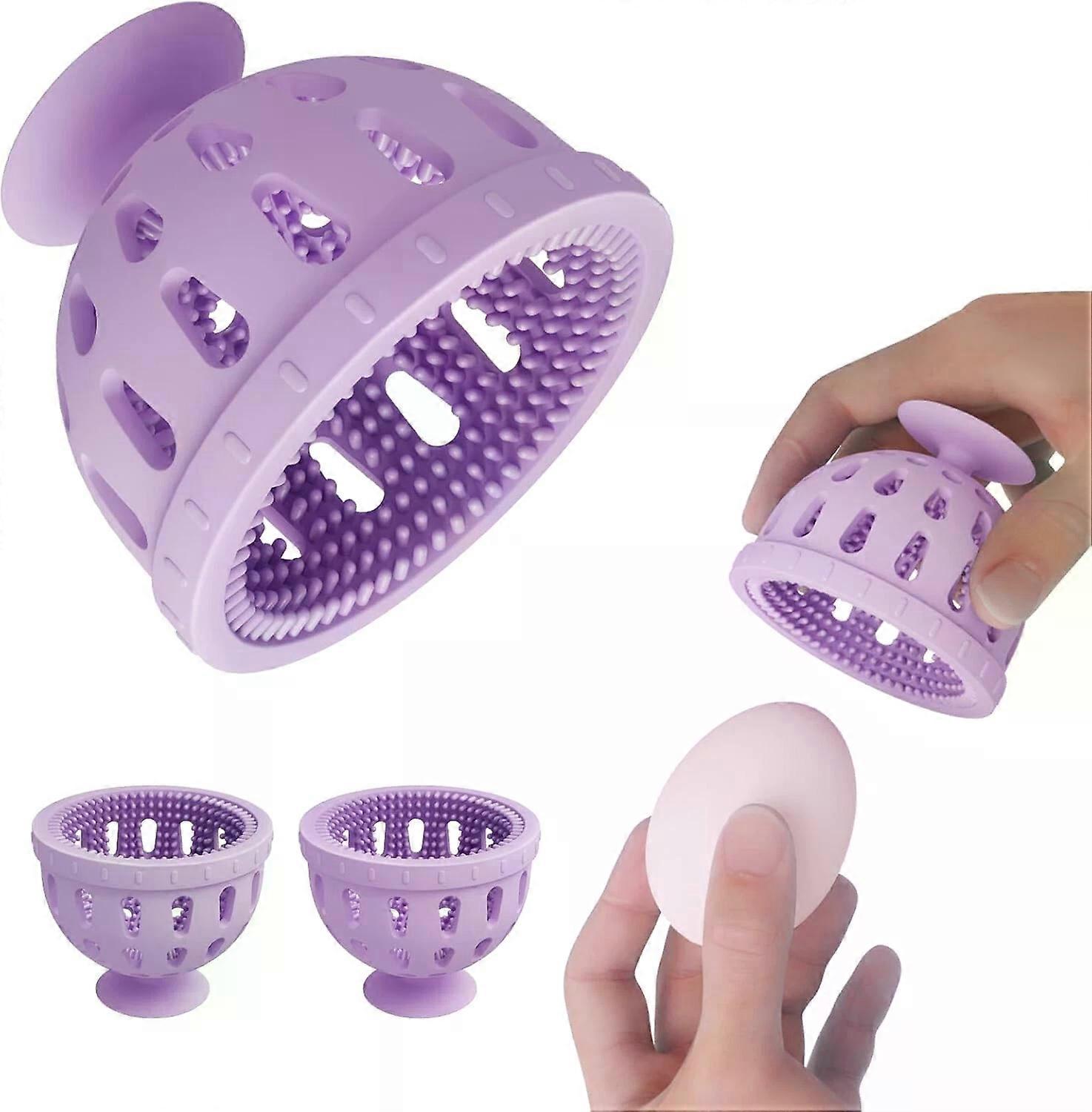 Silicone Egg Cleaner, 2PCS Silicone Washer for Fresh Eggs & Vegetable, Practical Scrubber Tool