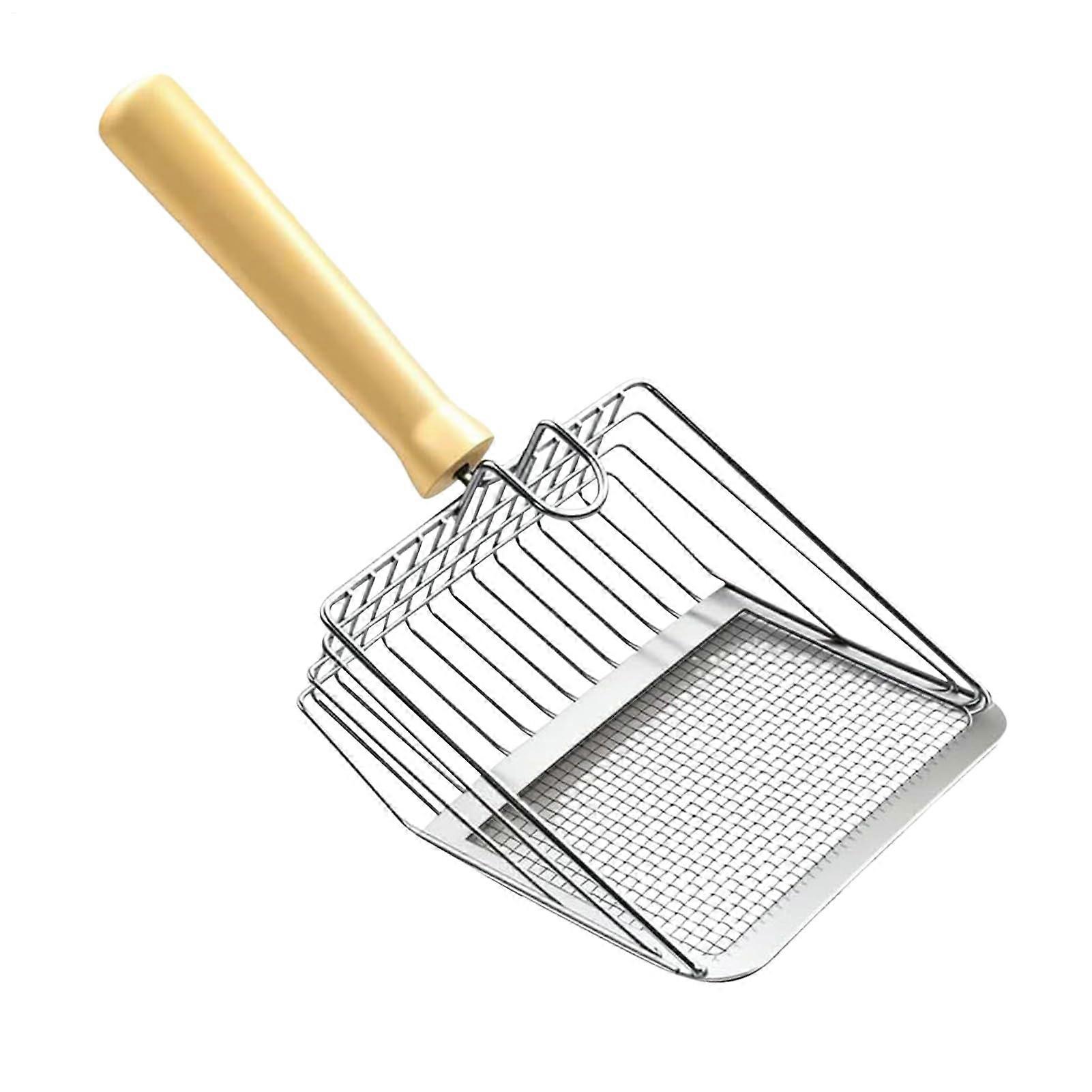 Litter Scoop Mesh Sift Tool, Stainless Steel Shovel With Comfortable Grip, For Multi-Cat Households And Chickens