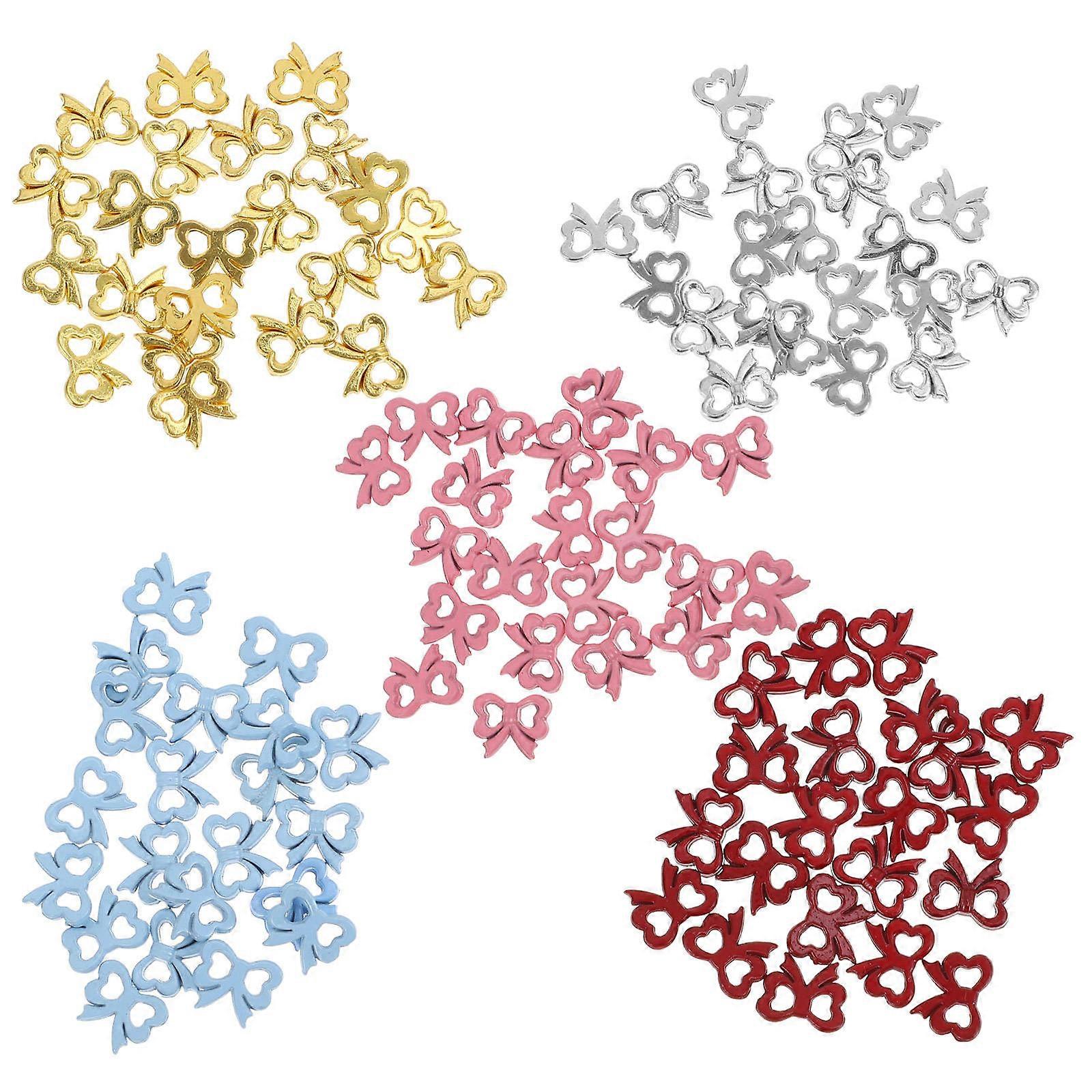 Bow Design Assorted Color Fitting Fasteners For Toy Making Projects 100Pcs