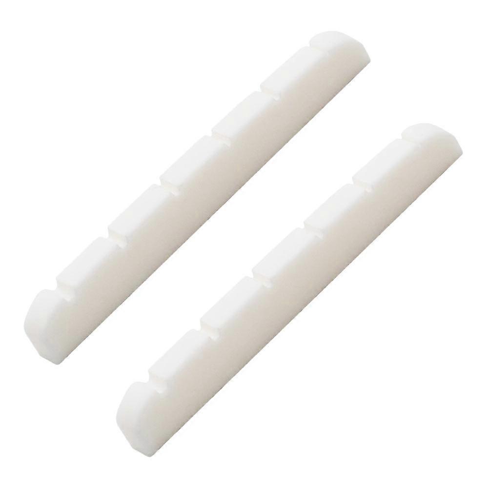 Electric Guitar Nut 2pcs Pure Bone String Nut for Guitar Instrument Parts Durable Enhances Sound Quality for Double Rocker