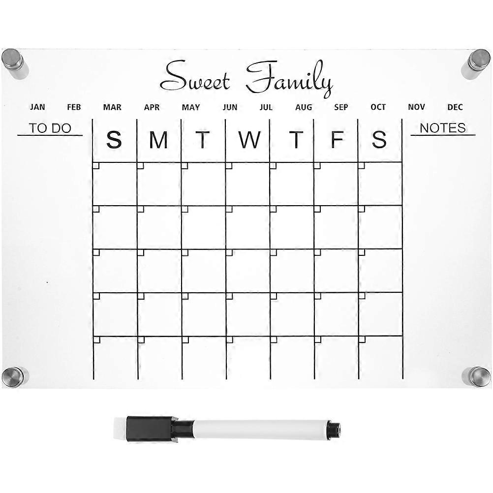 Transparent Acrylic Dry Erase Board for Writing Creative Message Board Weekly Planner Reusable