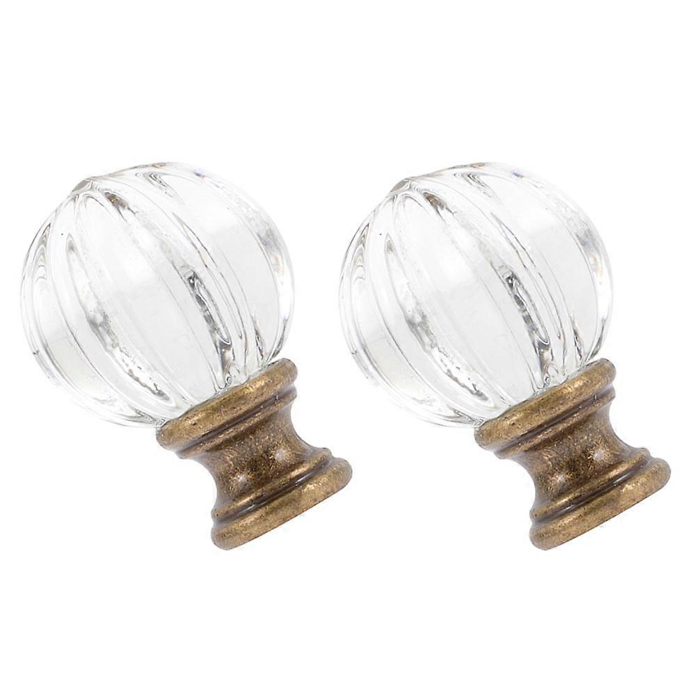 2pcs Ball Knob Lamp Finial for Lamp Shade with Cap