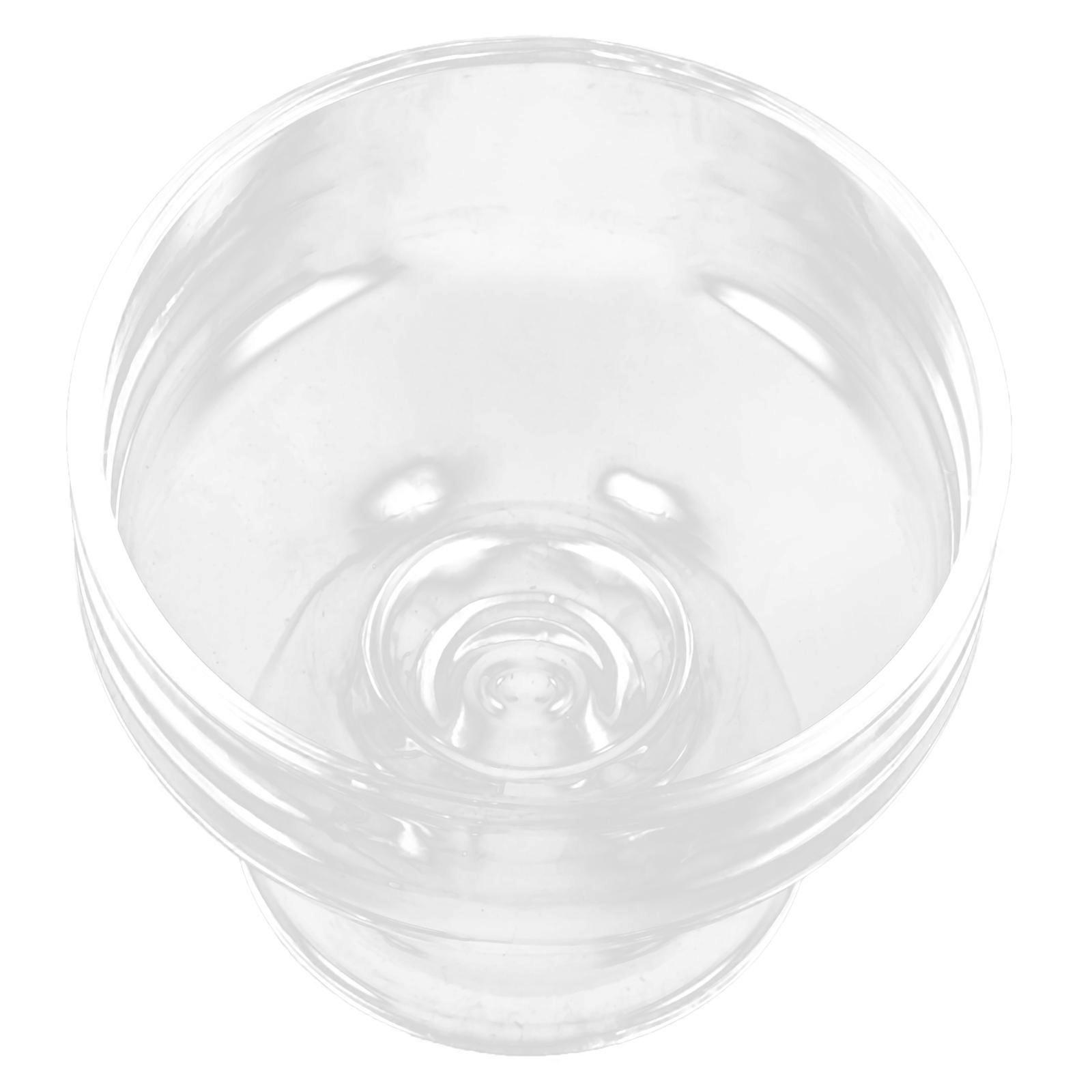 Glass Dessert Bowl with High Base Design for Home Use Transparent and 5.9 Inches Diameter