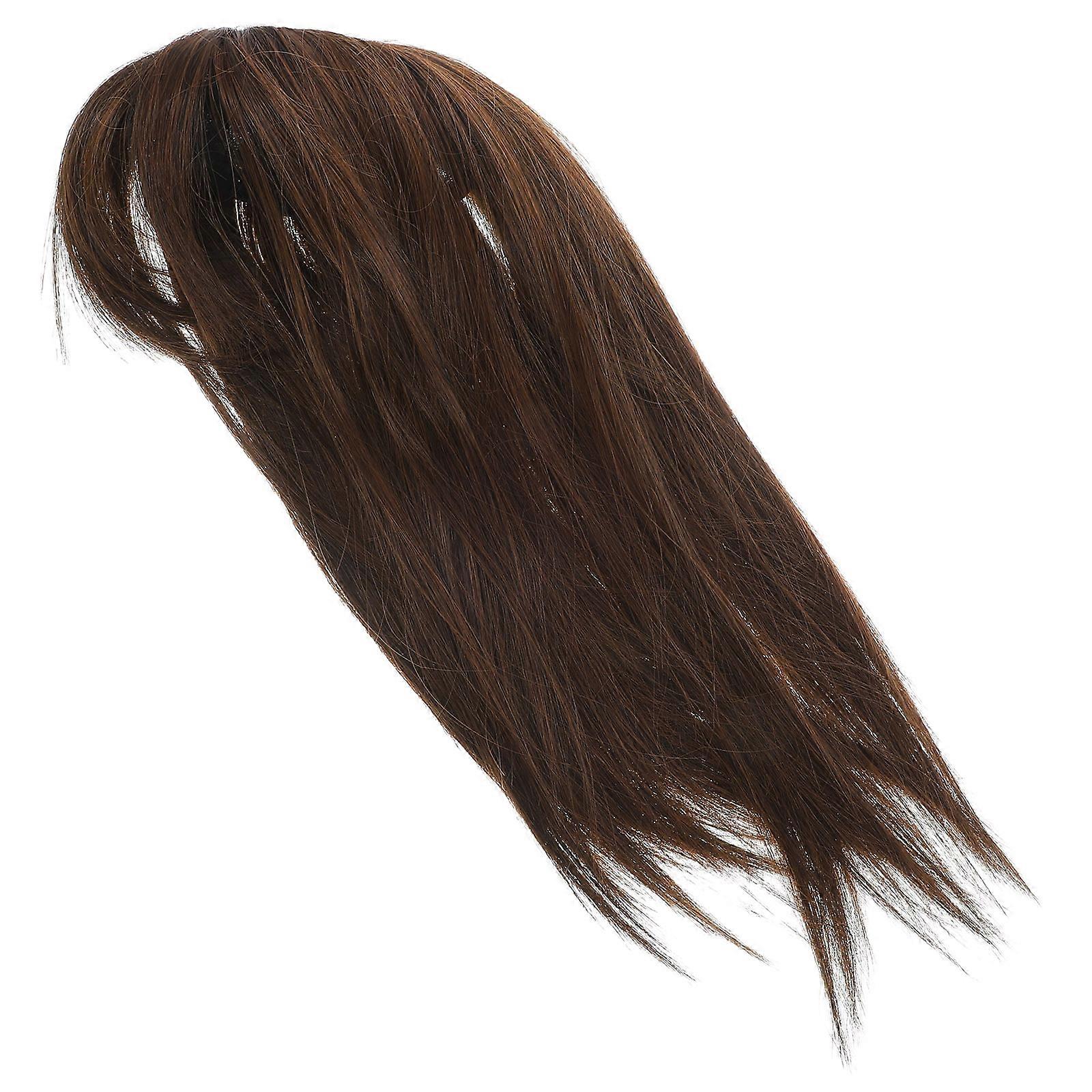 Light Brown Wiglet Hairpiece for Women with Adjustable Length Lightweight Comfortable Fit Chemical Fiber