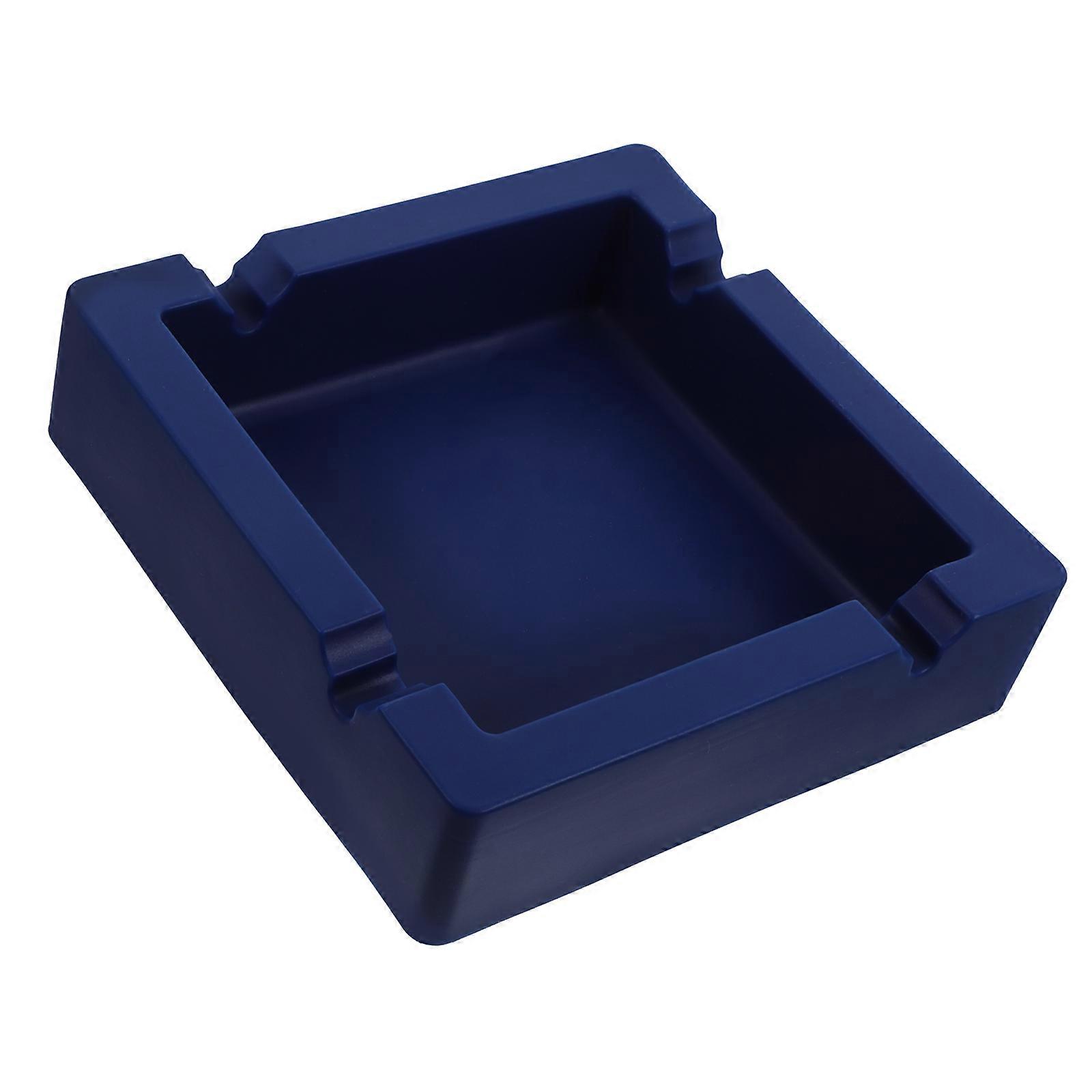 Silicone Ashtray Large Heat Resistant Non Slip Reusable with Grooves for Indoor Outdoor Use