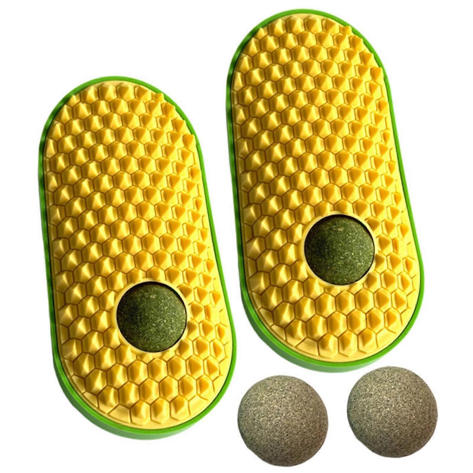 Pet scratching post, massage comb for boredom, cats, dogs, selfgrooming, table leg scratcher for cats, catnip toy yellow Kamutian Liao substitute
