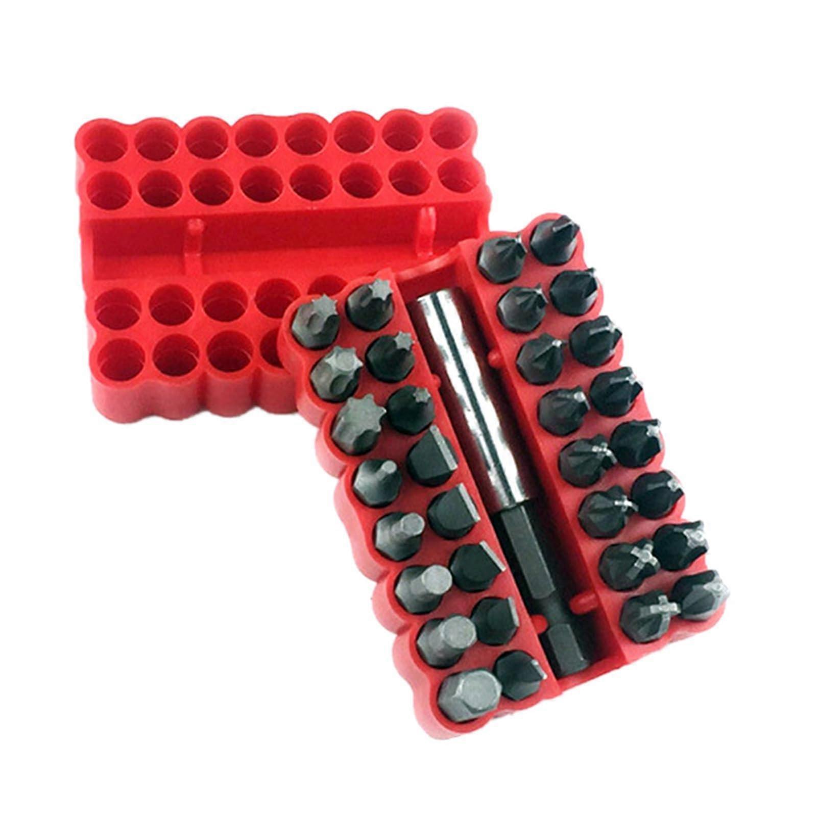 Tamper Proof Screwdriver Set 33 Piece With Extension Bit Torx Star Bits For Woodworking