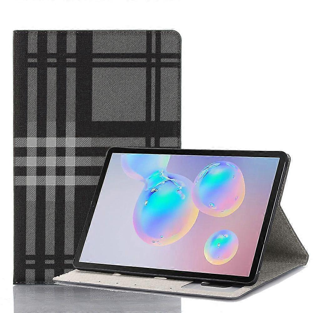 For Galaxy Tab S6 T860 Plaid Texture PU Leather Case