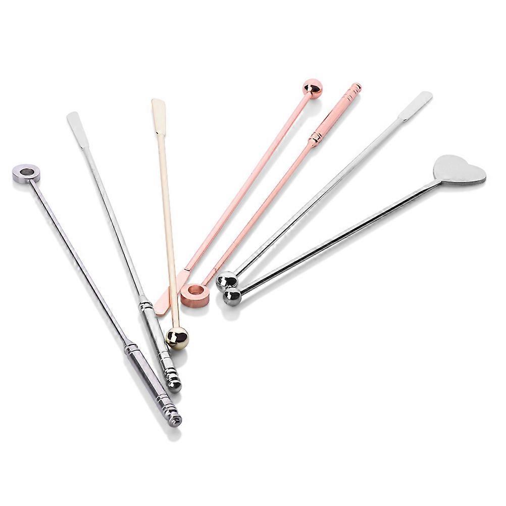Stainless Steel Cocktail Pick Set for Stirring Golden Color Made of 304 Stainless Steel 5pcs