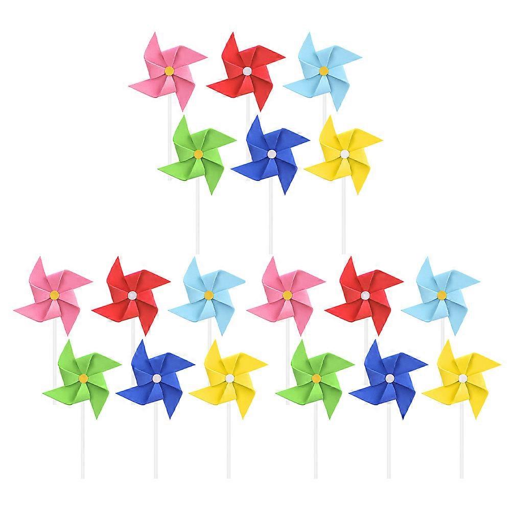 Cake Toppers Pinwheels Travel Themed Assorted Color 18x8cm 18Pcs