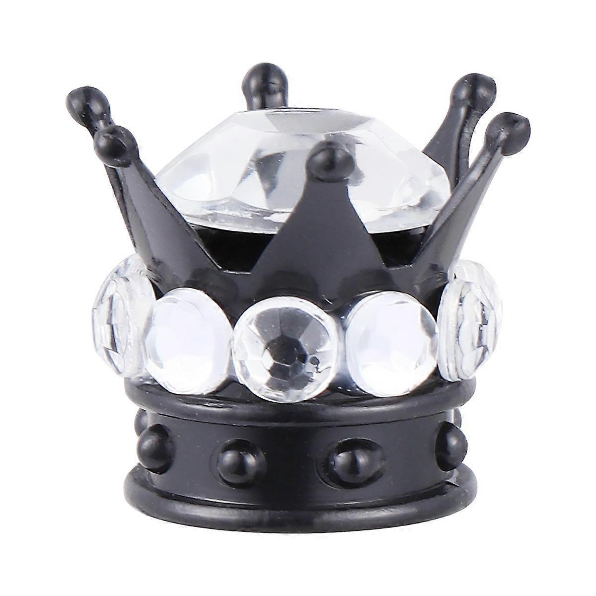 Black ABS Car Tyre Dust Caps for Practical Use and Protection against Dirt and Dust Fits Most Cars 4pcs