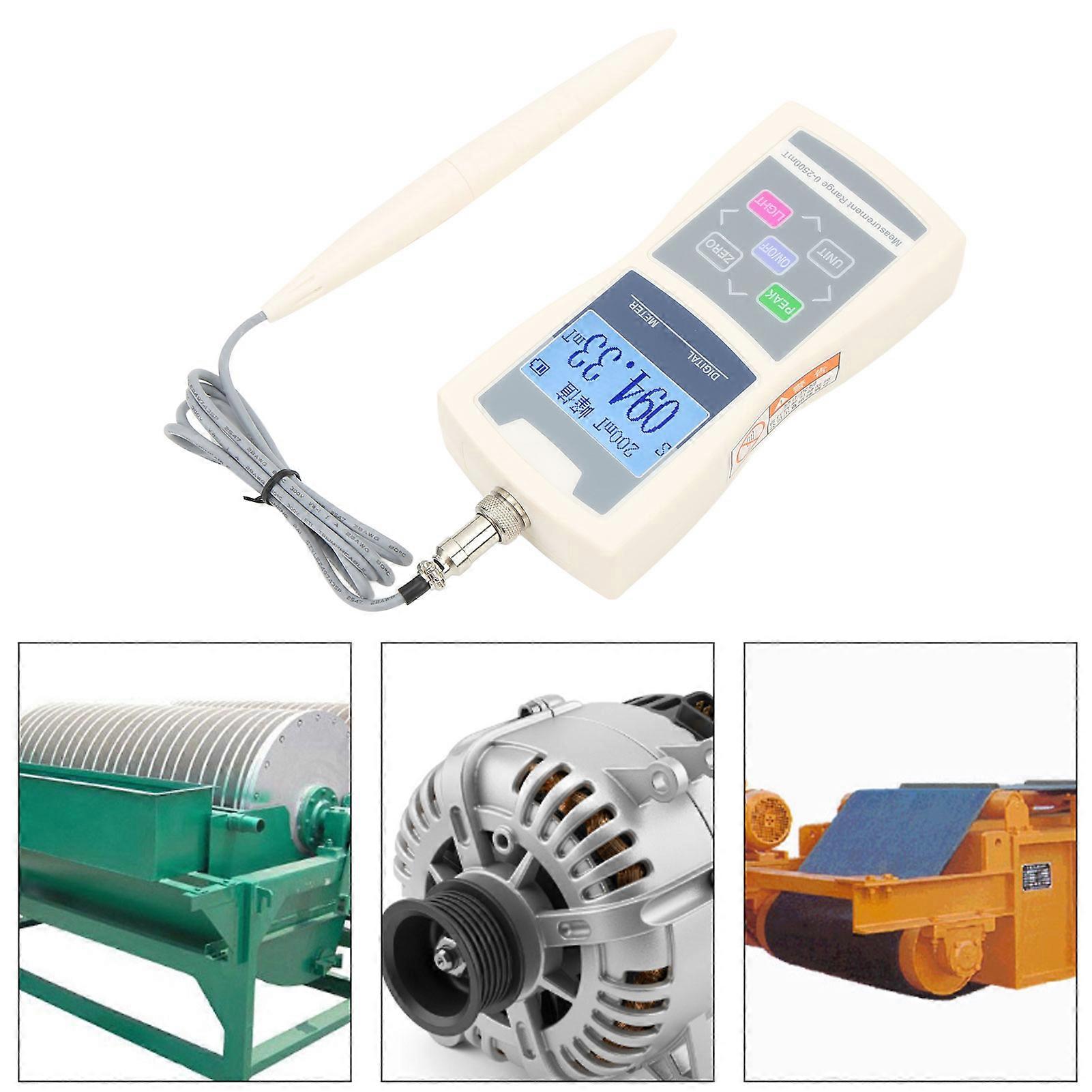 Digital Magnetic Field Detector Handheld Portable Magnetic Flux Density Permanent Magnet Gauss Meter with Probe 