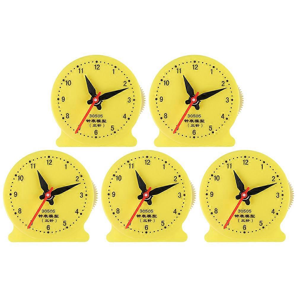 Clock Learning Model 5Pcs Early Education Toy For Children Assorted Color Time Learning Aid