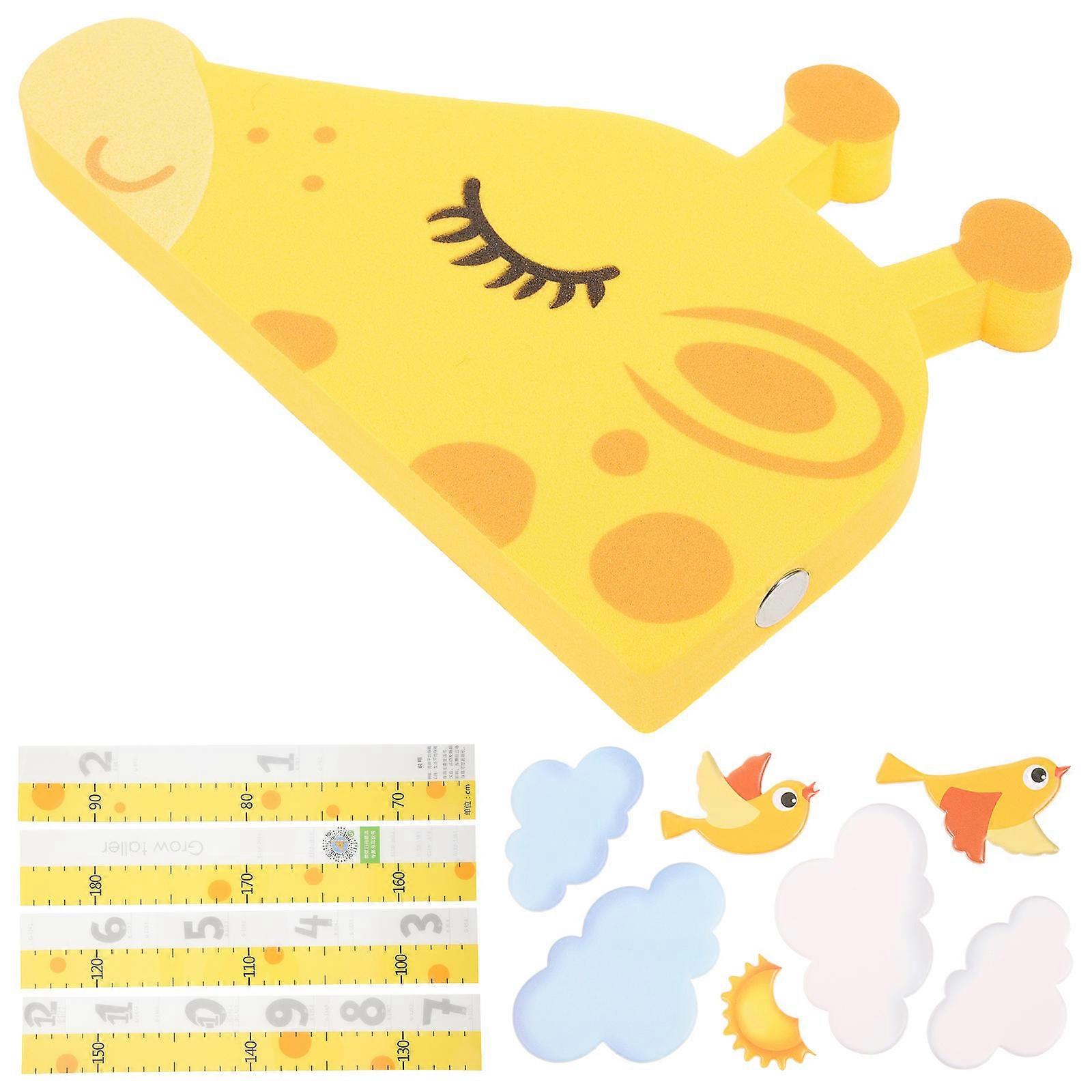 3D Design Giraffe Measuring Wall Chart Suitable For Kids Room Decoration Size 14X9.9CM Effective For Height Measurement 1 Set
