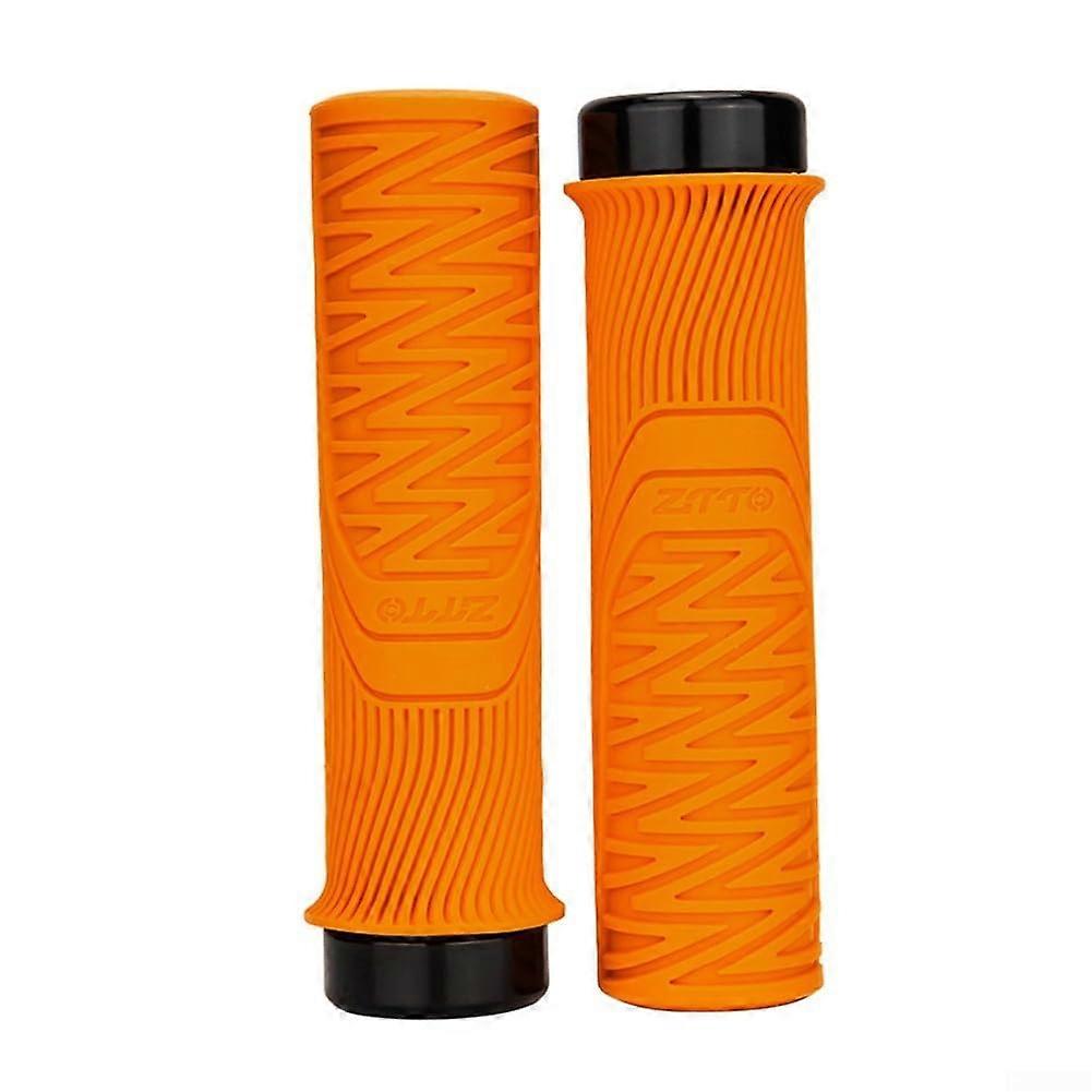 Slim, slipresistant bicycle grips made from composite materials to enhance your riding adventure (Orange).