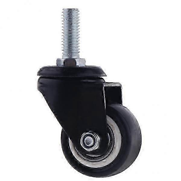 8x 1.5 '' Rubber Steering Disc Swivel Castor M10 Universal Replacement Without