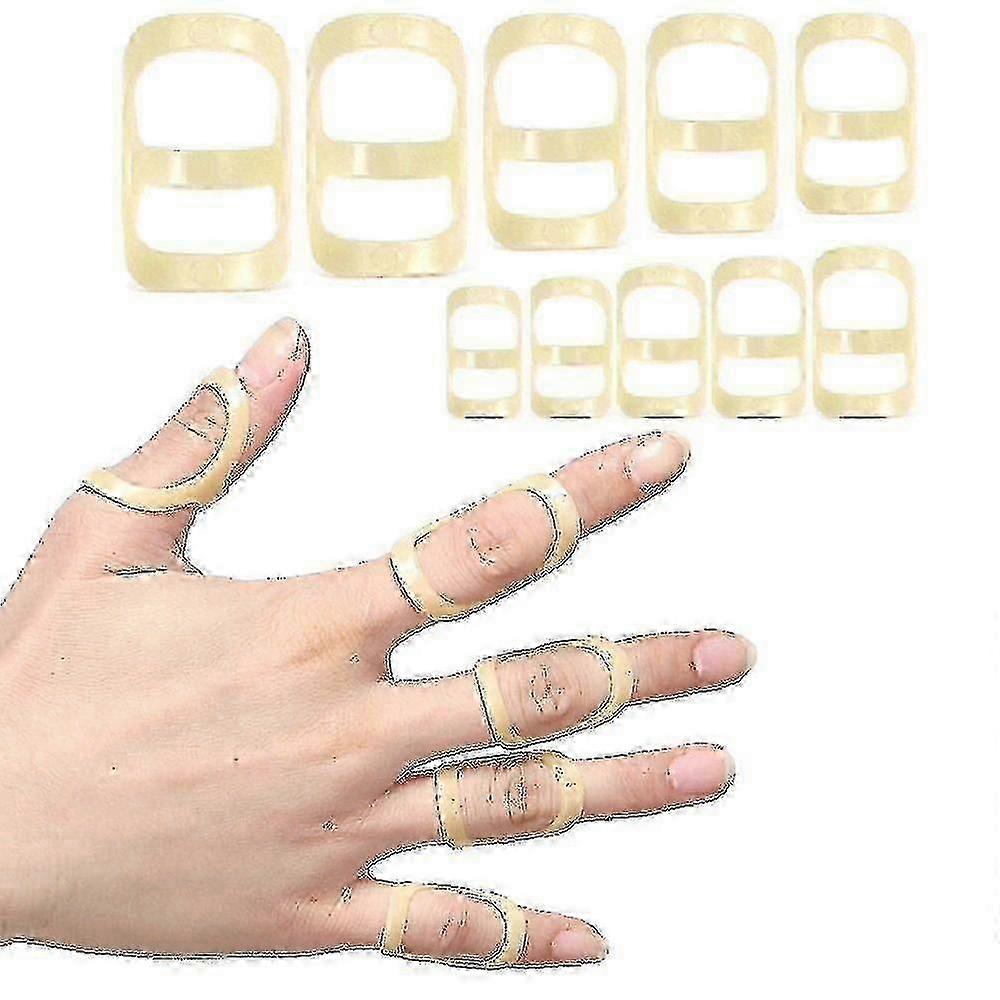 2PCS Oval 8 Finger Splint for Arthritis & Trigger Finger Support, Adjustable Waterproof Splints for Day & Night Joint Protection