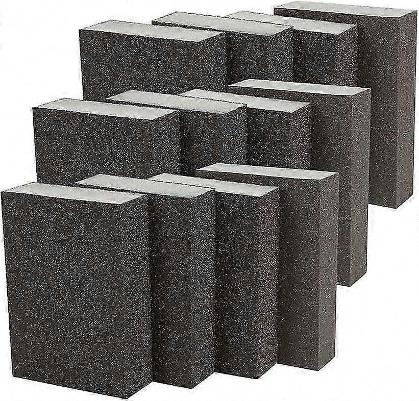 Sanding Sponge (12 pieces): Assortment of 4 specifications (coarse, medium, fine, superfine), washable, sanding blocks and reusable kit