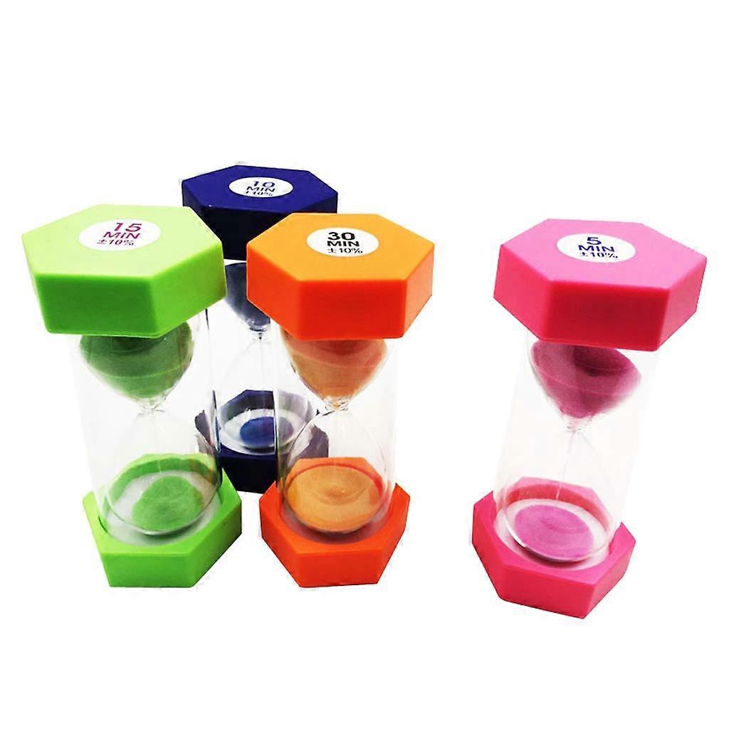 Hourglasses for Kitchen, Study, Yoga and Training, 4 Pieces, 5-30 Minutes, Ideal for Games, Reading and Sauna