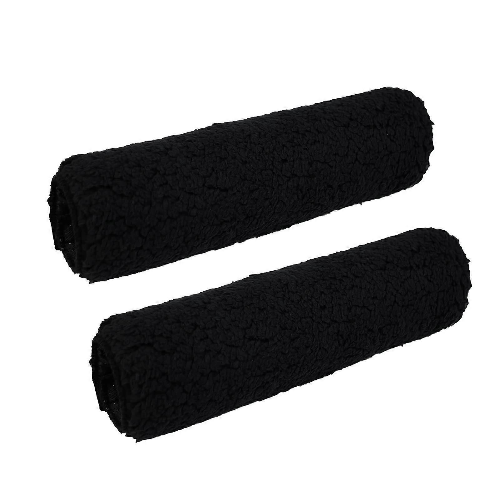 Non-Slip Removable Wheelchair Armrest Cushions Set Of 2 Elastic Closure Strap Cashmere Black