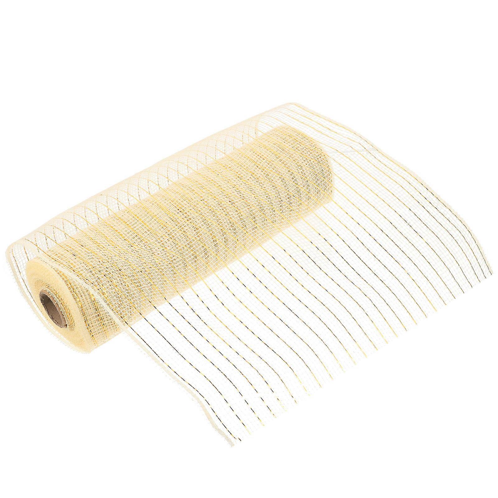 Soft Tulle Fabric For Home Decorations Light Yellow 900X25cm Mesh Ribbon For 1Pack
