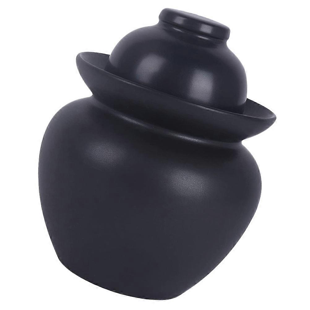 Ceramic Food Container for Storage Use 1Pcs Black Pickles Jar