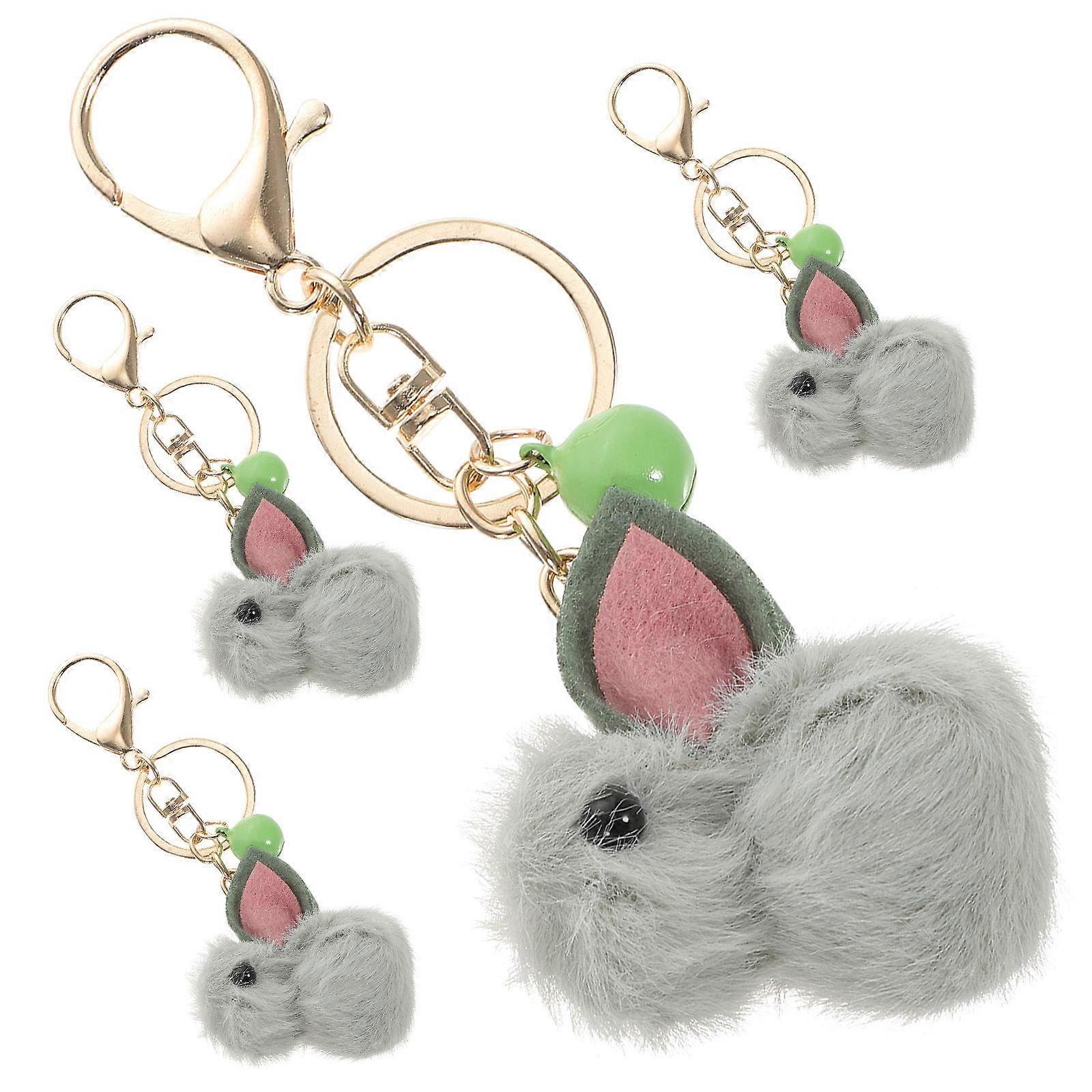 Soft Bunny Key Ring Decoration Perfect For Everyday Use With Simple Design Available In 4Pcs